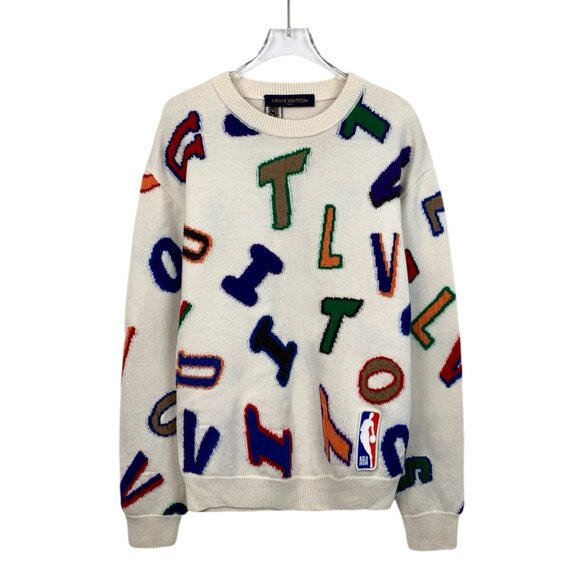 Louis Vuitton x NBA Collaboration White Wool Knit - Picture 1 of 8